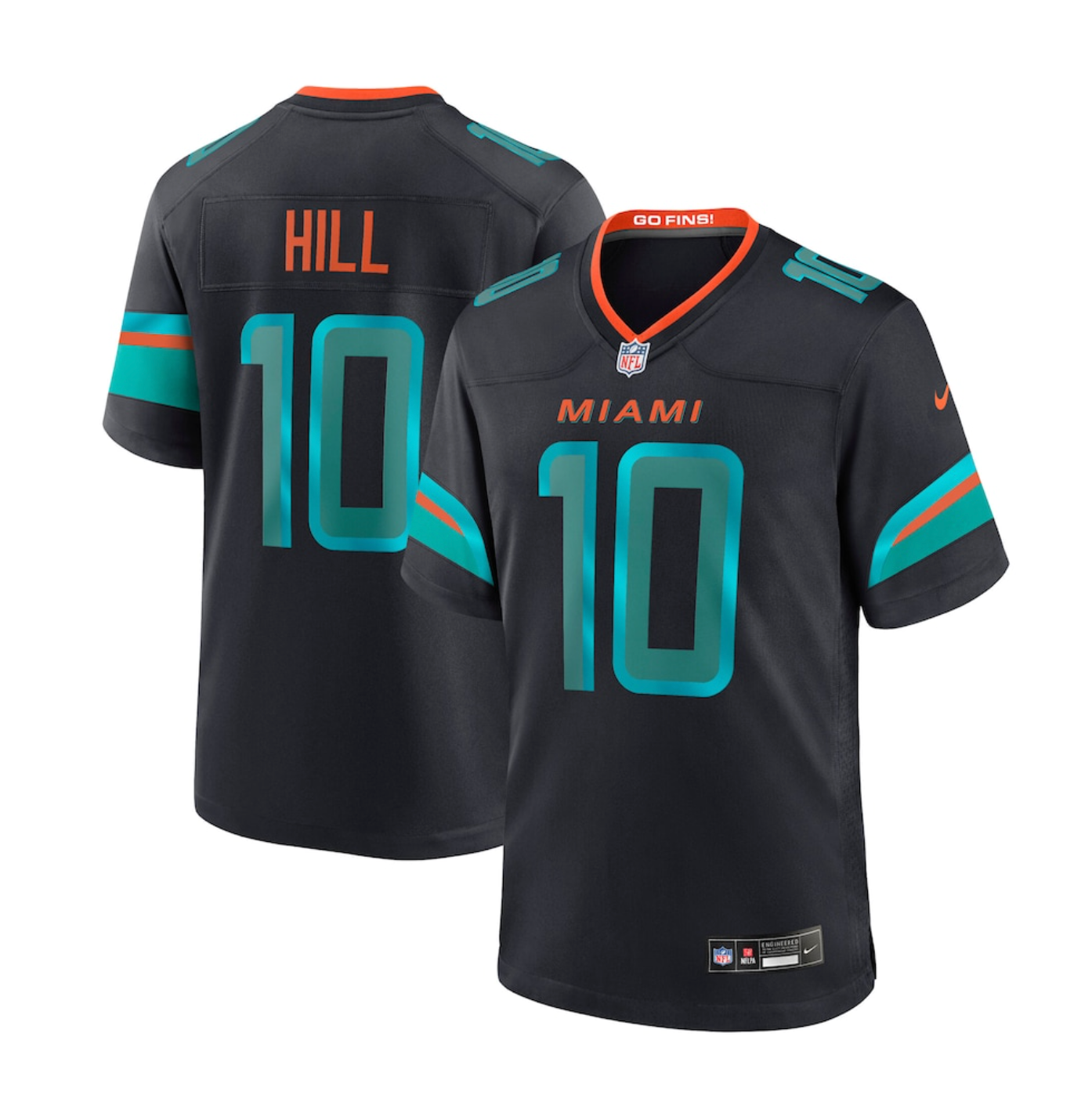 Men's Miami Dolphins Tyreek Hill Nike Pitch Blue 2025 Rivalries Collection Game Jersey