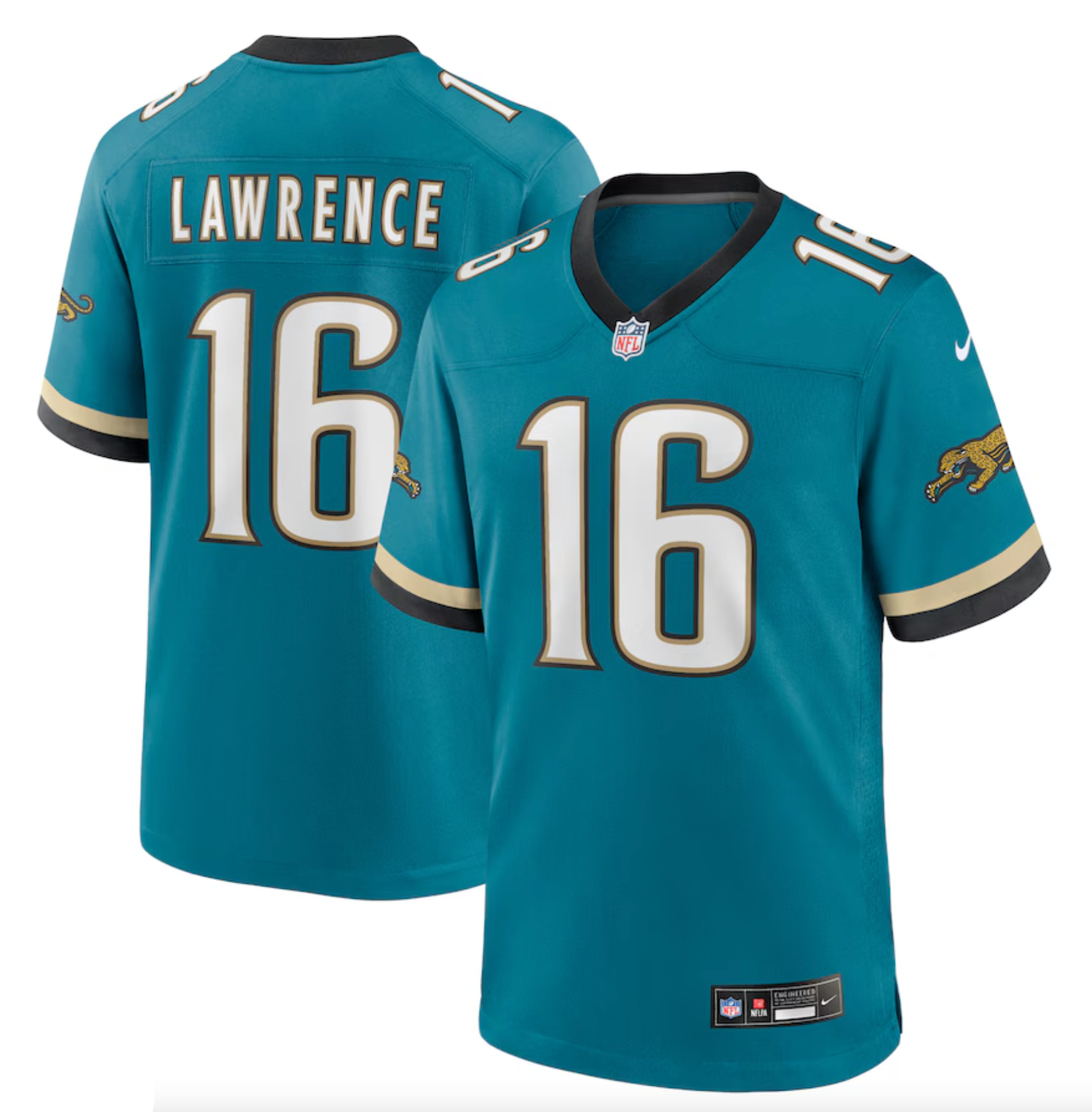 Men's Jacksonville Jaguars Trevor Lawrence Nike Teal Prowler Throwback Player Game Jersey