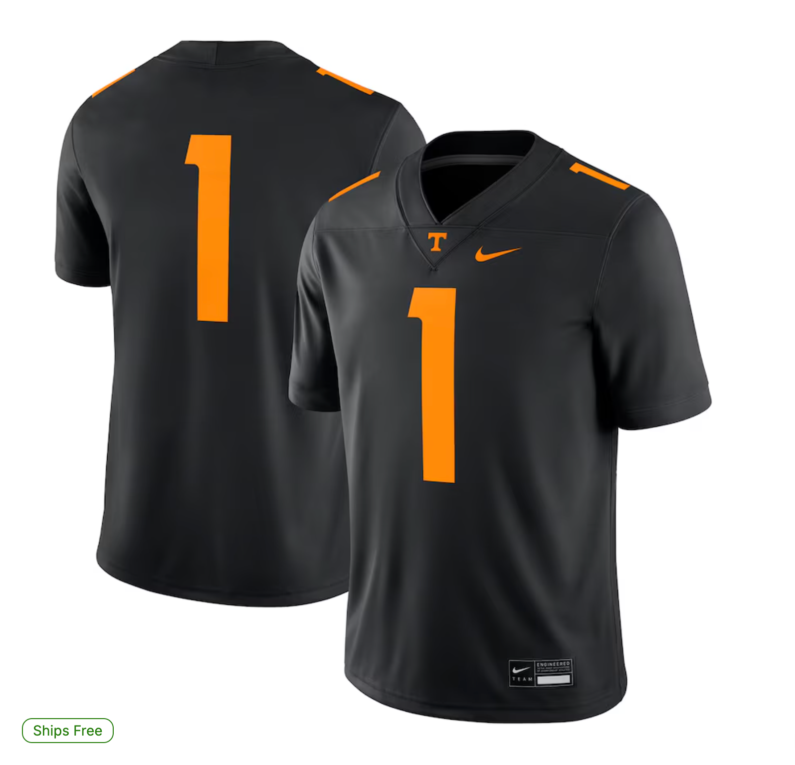 Tennessee Volunteers Nike Alternate Game Jersey - Black