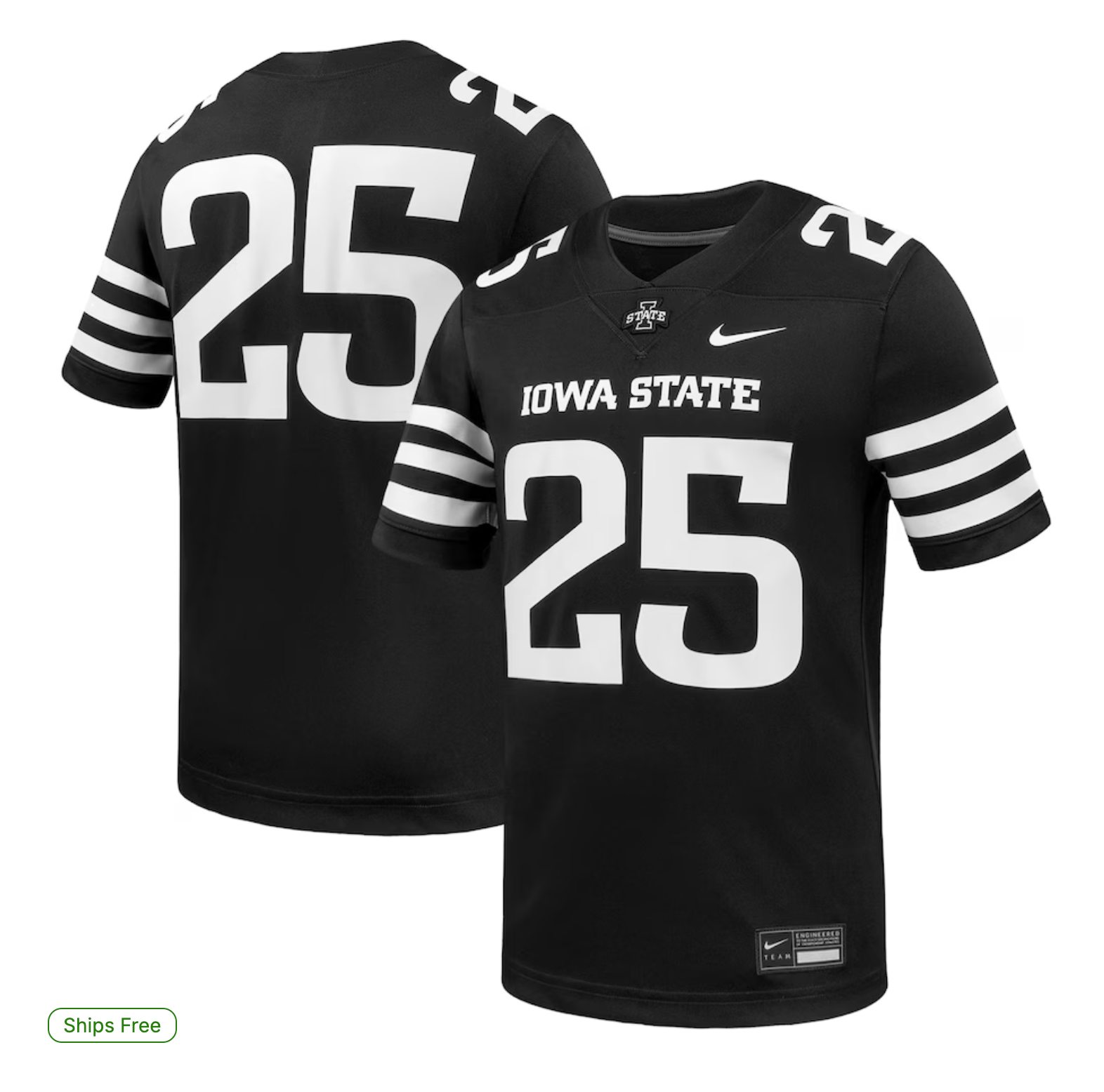 25# Iowa State Cyclones Nike Untouchable Replica Game Jersey - Black