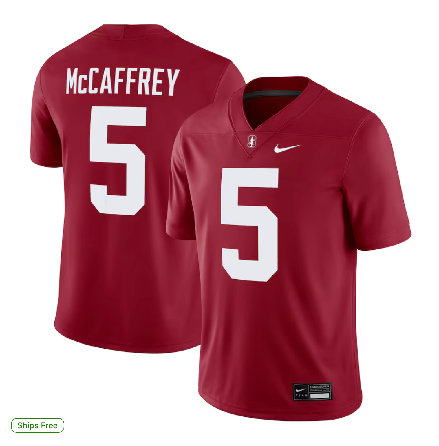 Christian McCaffrey #5 Stanford Cardinal Nike Alumni Player Game Jersey - Cardinal