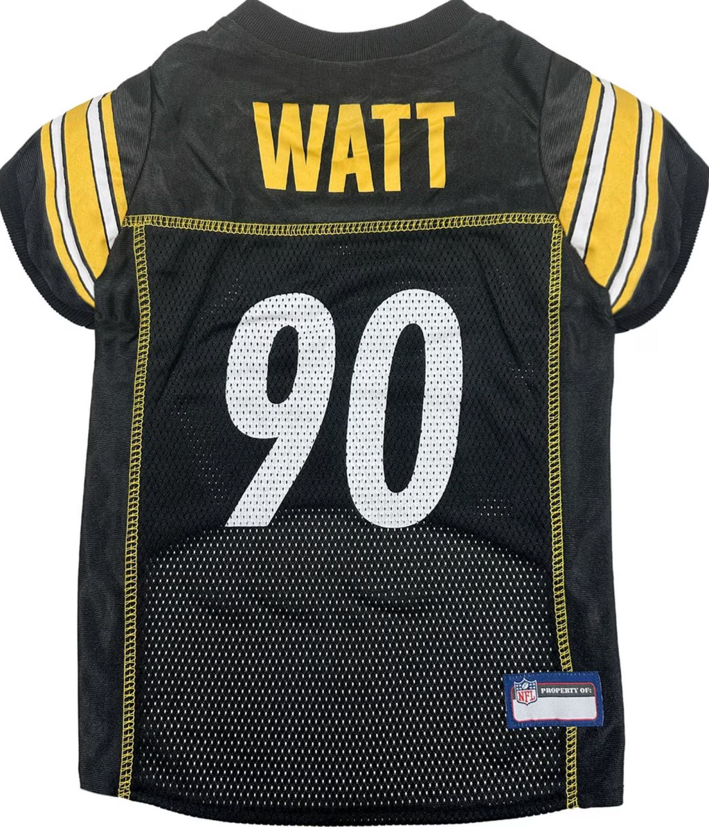 Pets First NFL Player Dog Jersey, T.J. Watt, Pittsburgh Steelers