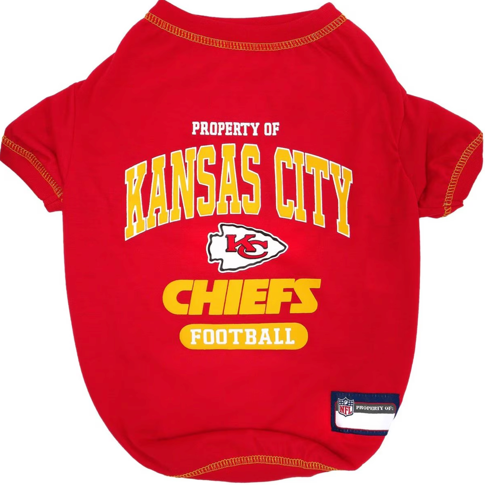 Pets First NFL Dog & Cat T-Shirt, Kansas City Chiefs