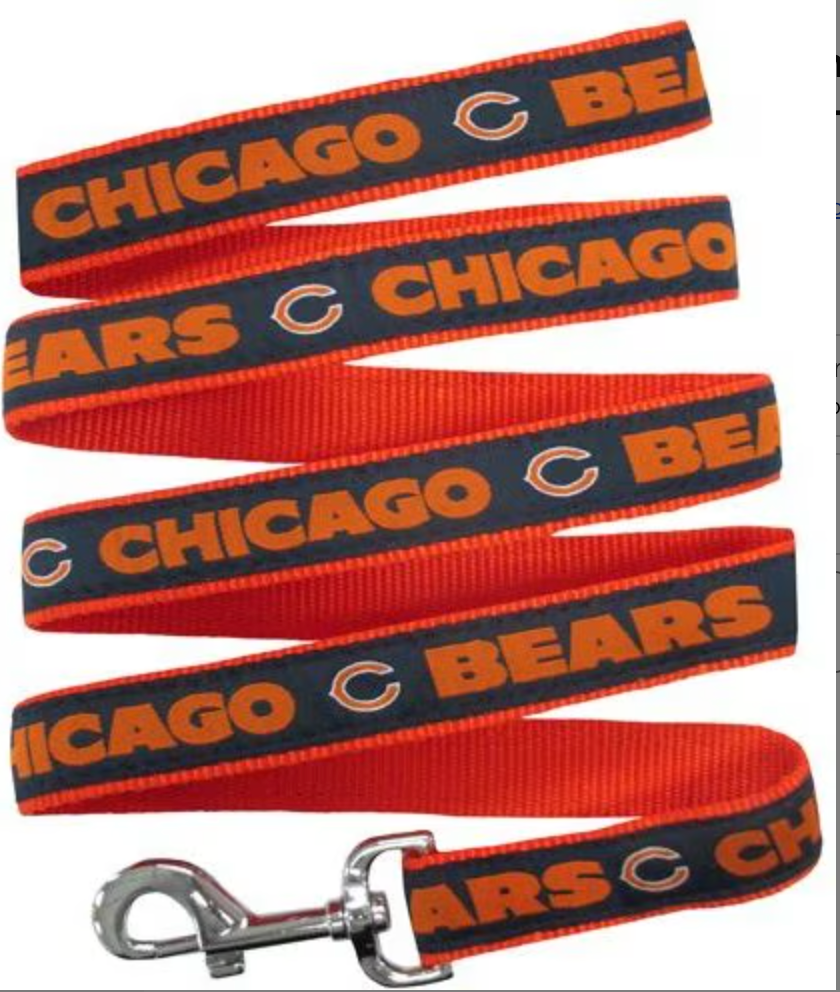 Pets First NFL Nylon Dog Leash, Chicago Bears