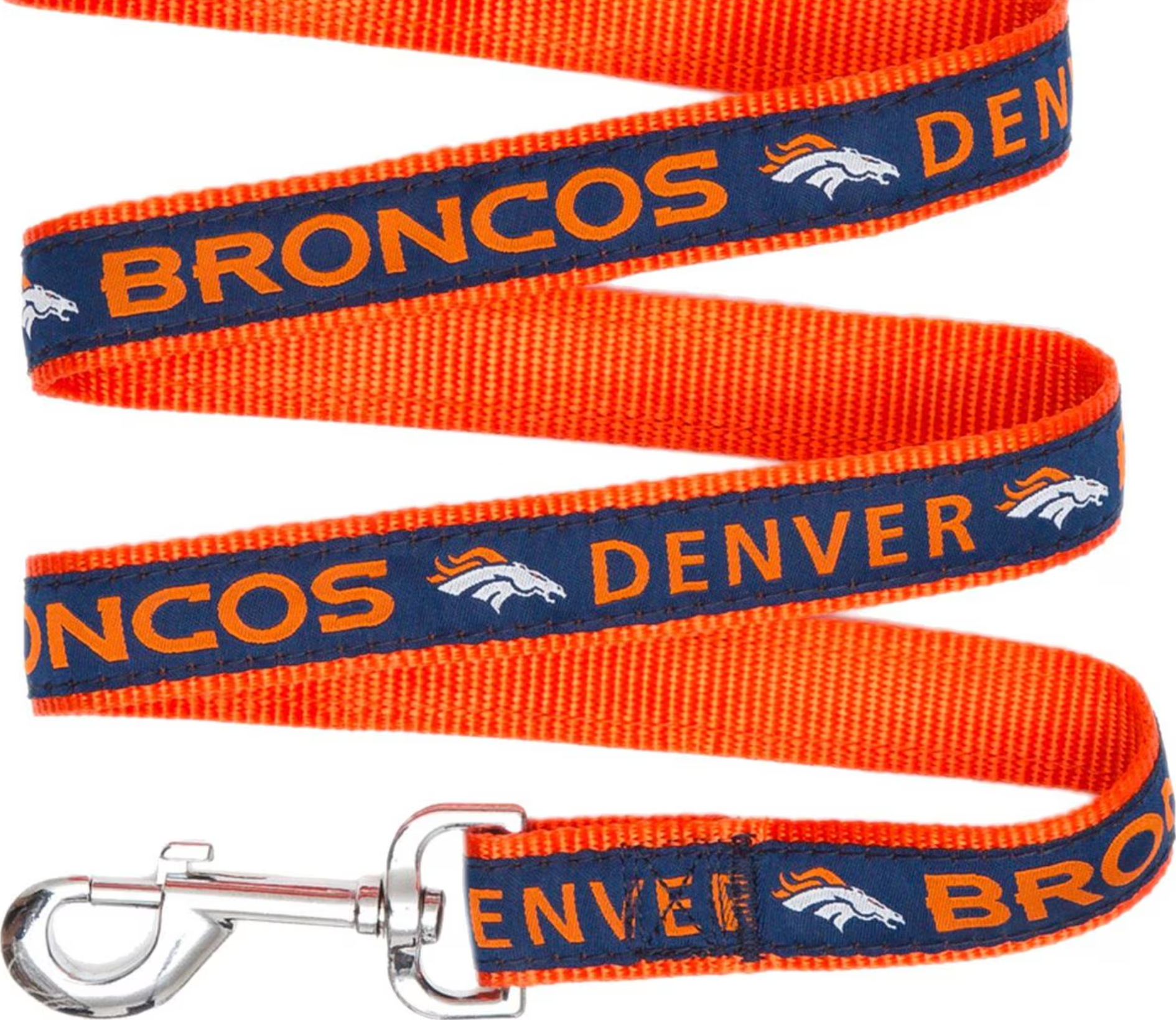 Pets First NFL Nylon Dog Leash, Denver Broncos