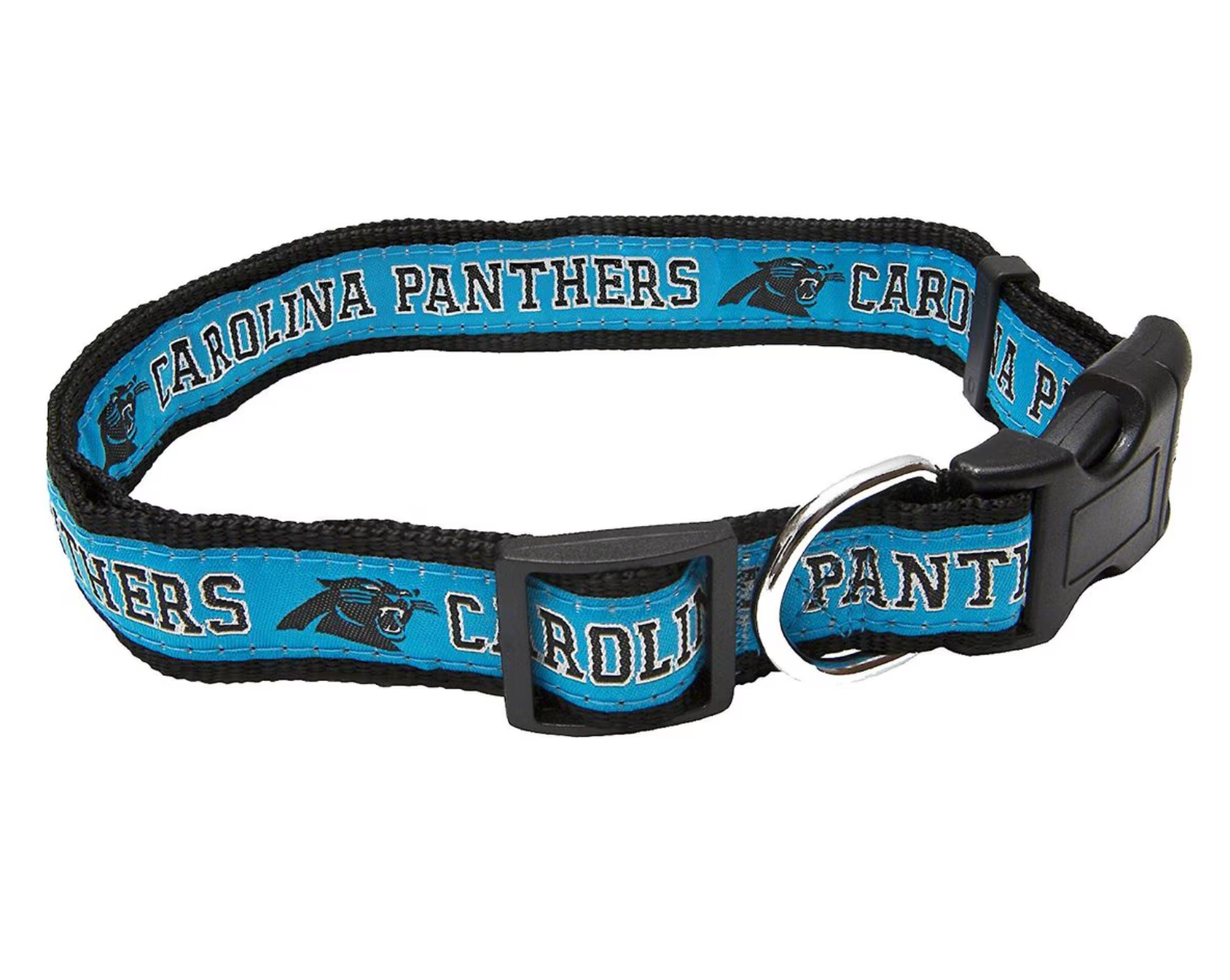 Pets First NFL Nylon Dog Collar, Carolina Panthers