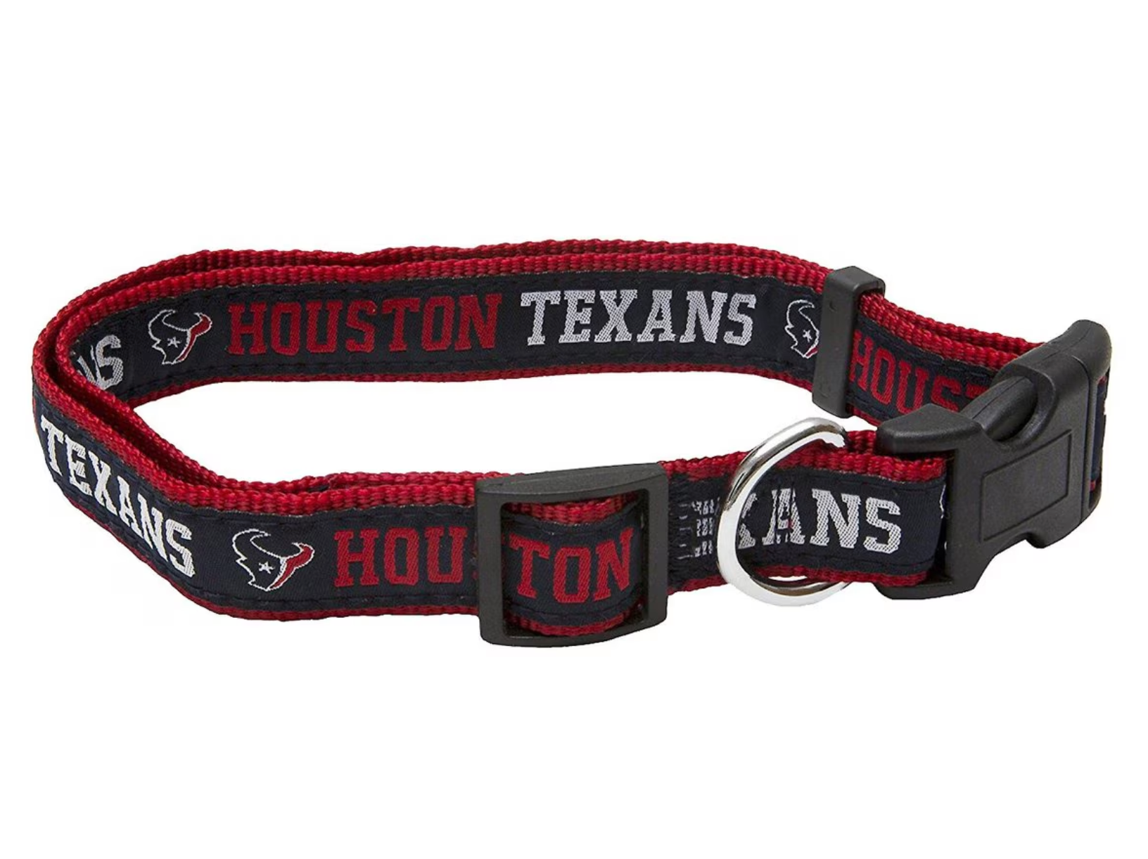 Pets First NFL Nylon Dog Collar, Houston Texans
