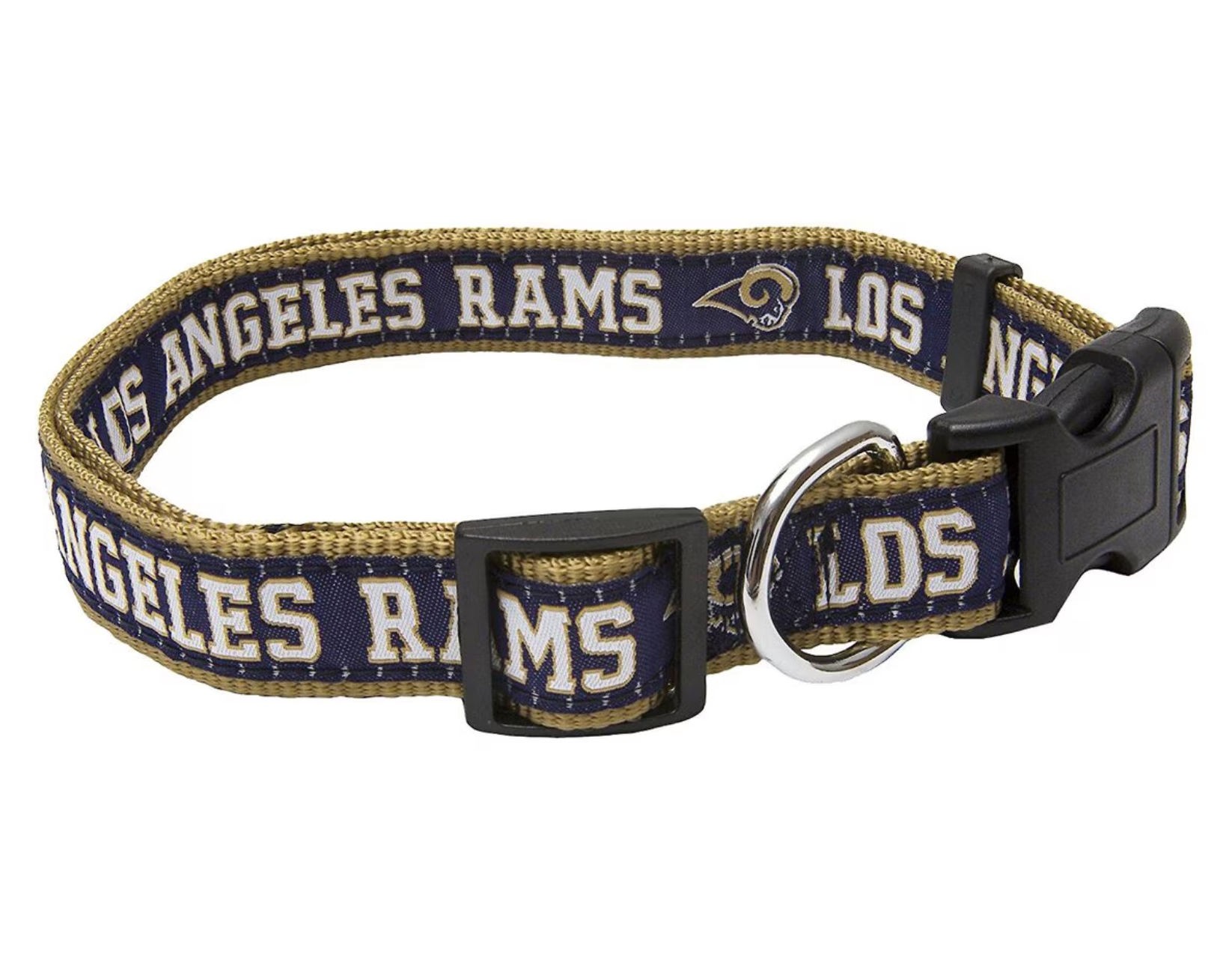 Pets First NFL Nylon Dog Collar, Los Angeles Rams