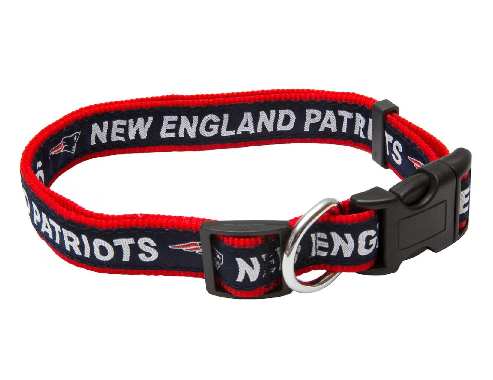 Pets First NFL Nylon Dog Collar, New England Patriots