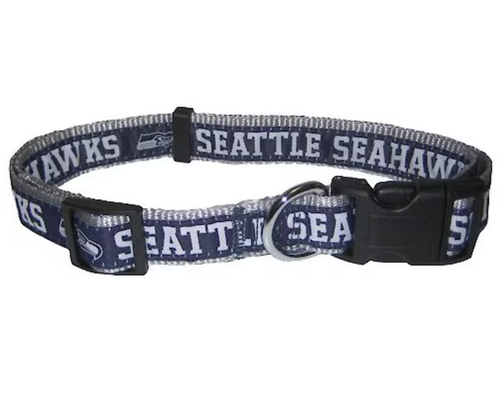 Pets First NFL Nylon Dog Collar, Seattle Seahawks