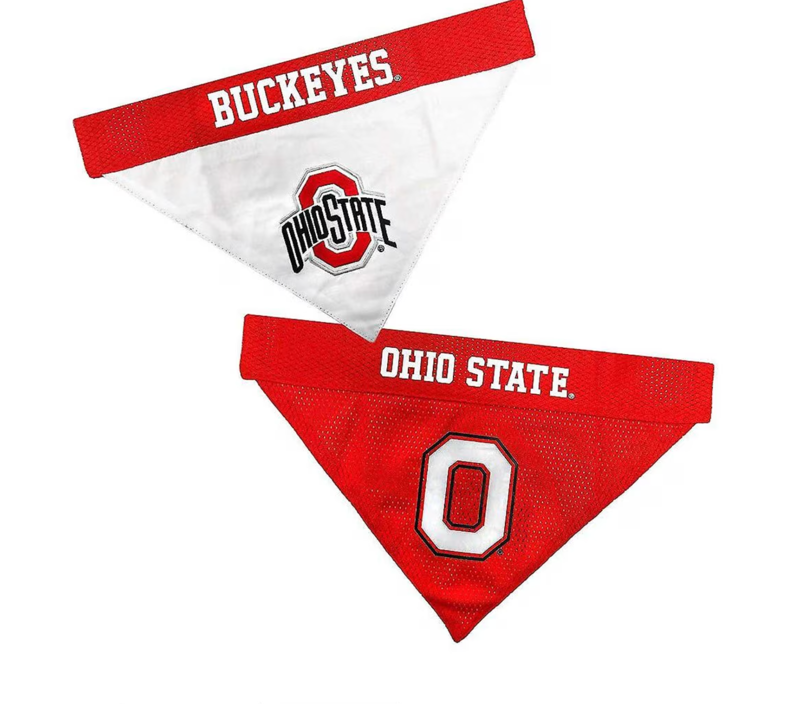 Pets First NCAA Reversible Dog & Cat Bandana, Ohio State Buckeyes
