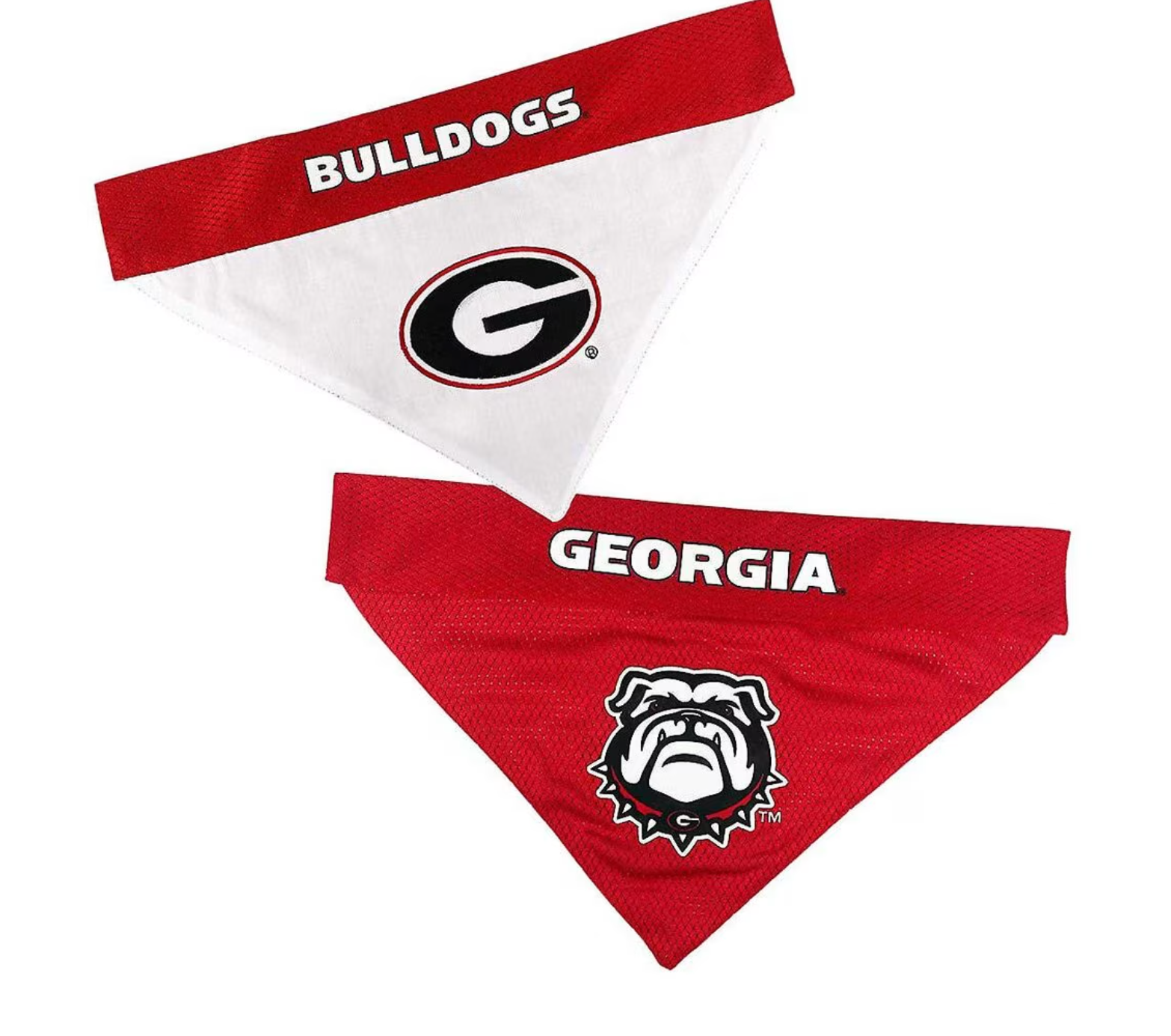 Pets First NCAA Reversible Dog & Cat Bandana, Georgia Bulldogs