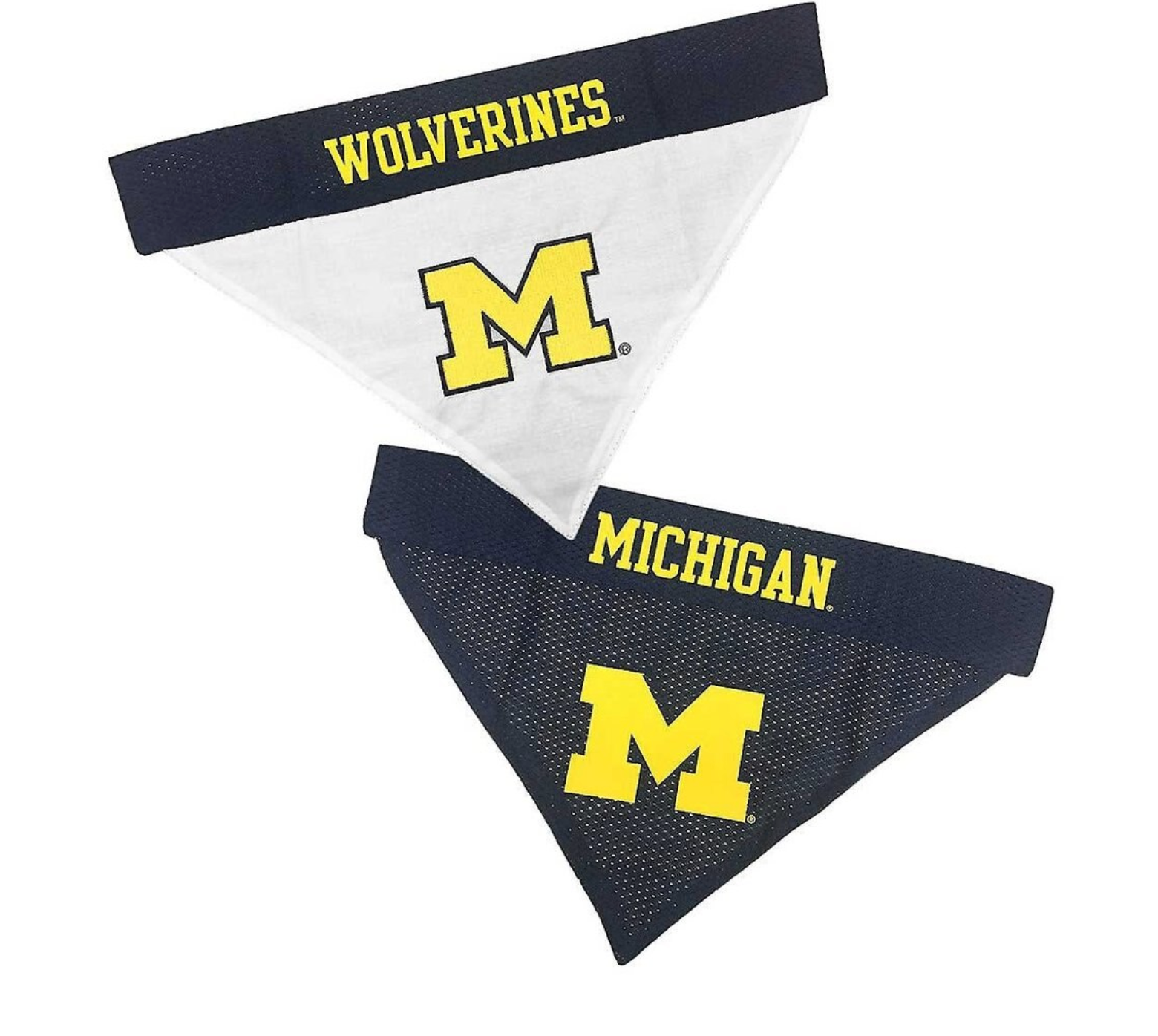 Pets First NCAA Reversible Dog & Cat Bandana, Michigan Wolverines