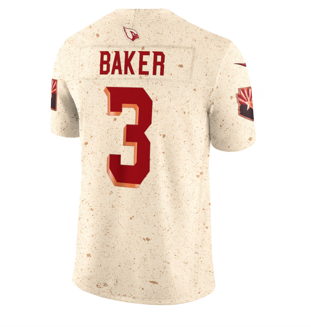 Men's Arizona Cardinals Budda Baker Nike Natural 2025 Rivalries Collection Limited Jersey