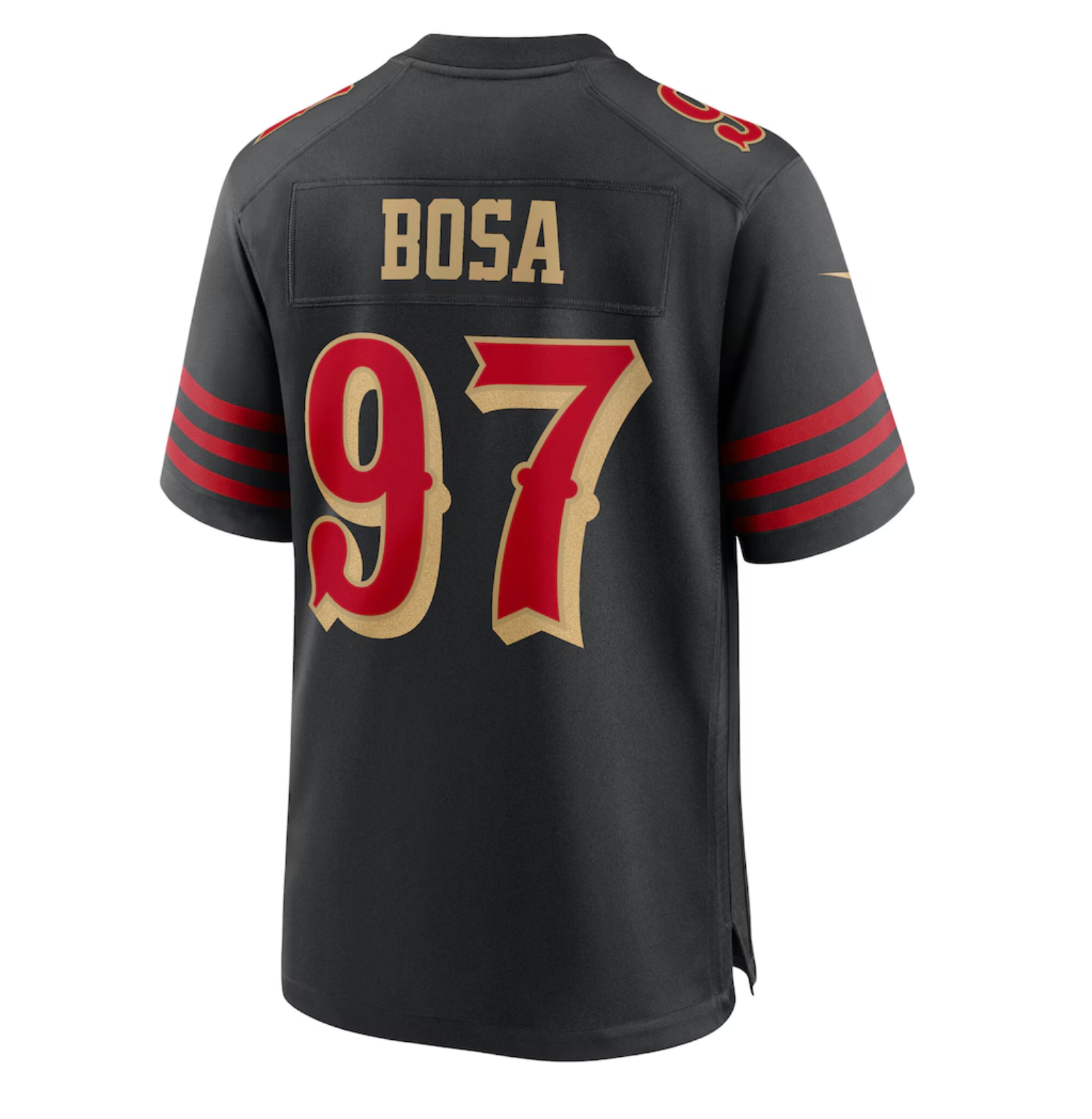 Men's San Francisco 49ers Nick Bosa Nike Black 2025 Rivalries Collection Game Jersey