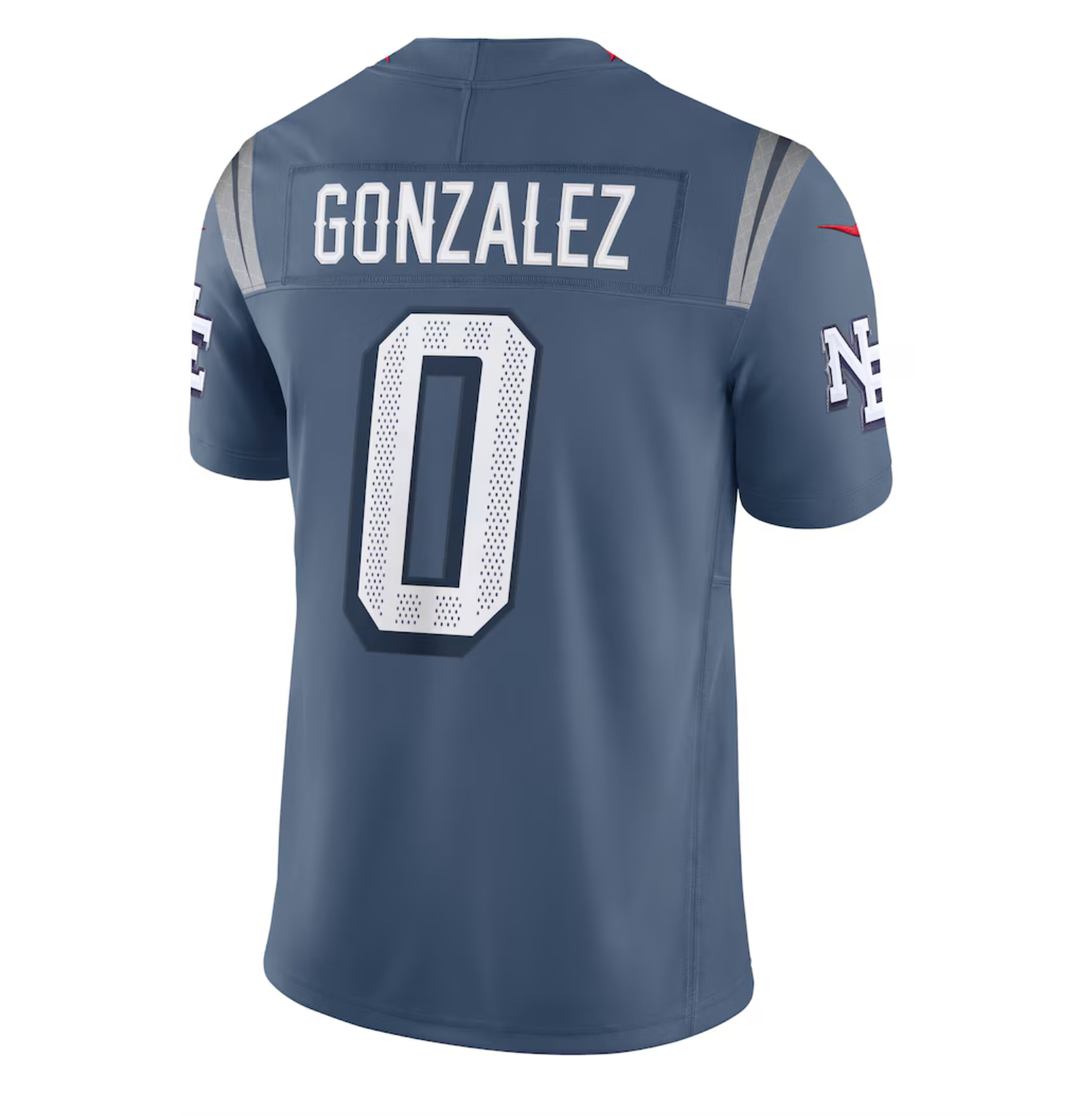Men's New England Patriots Christian Gonzalez Nike Storm Blue 2025 Rivalries Collection Limited Jersey