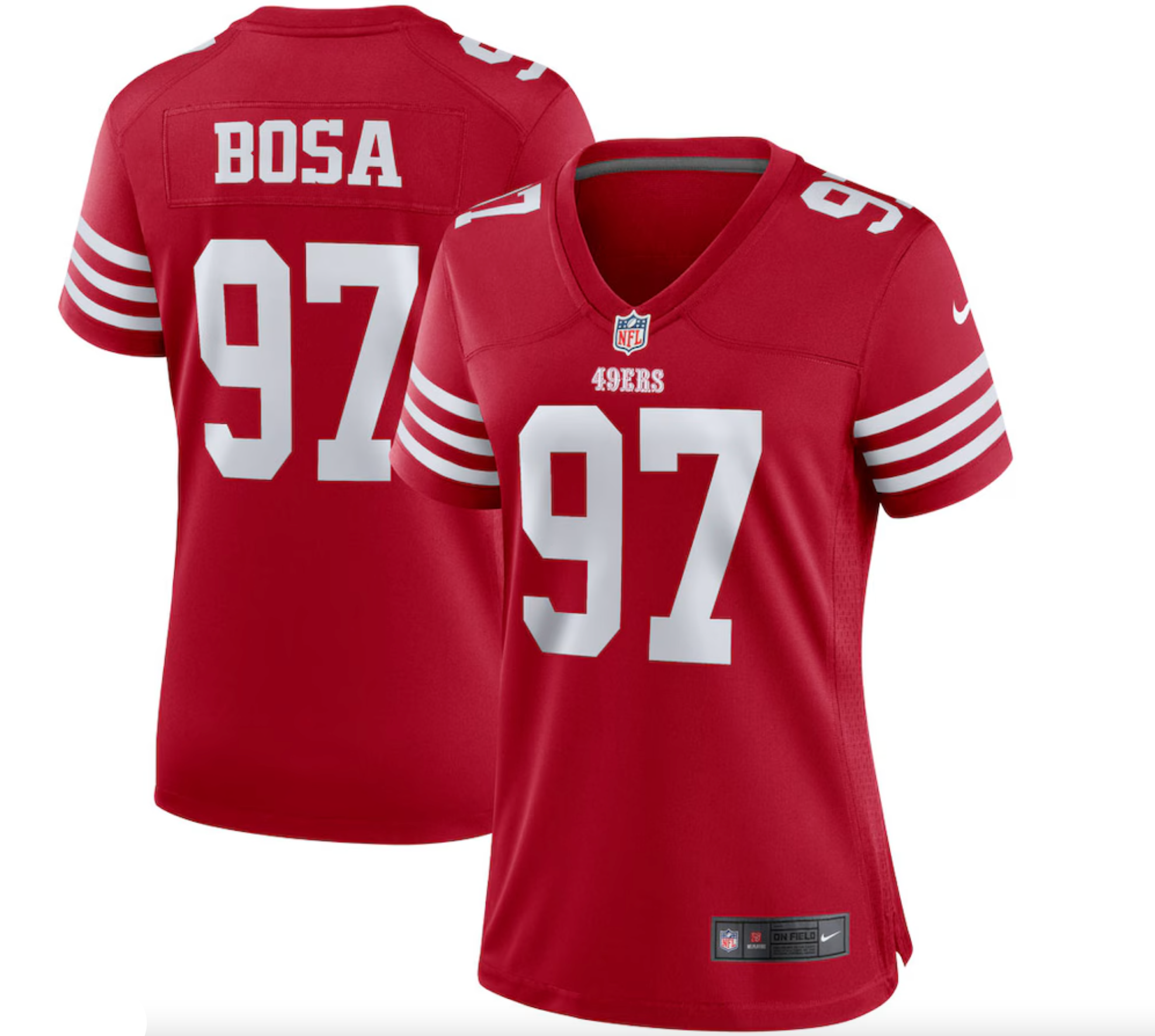 Women's San Francisco 49ers Nick Bosa Nike Scarlet Player Jersey